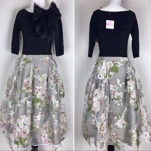 Brand new Chicwish Floral Bow Sheath Midi